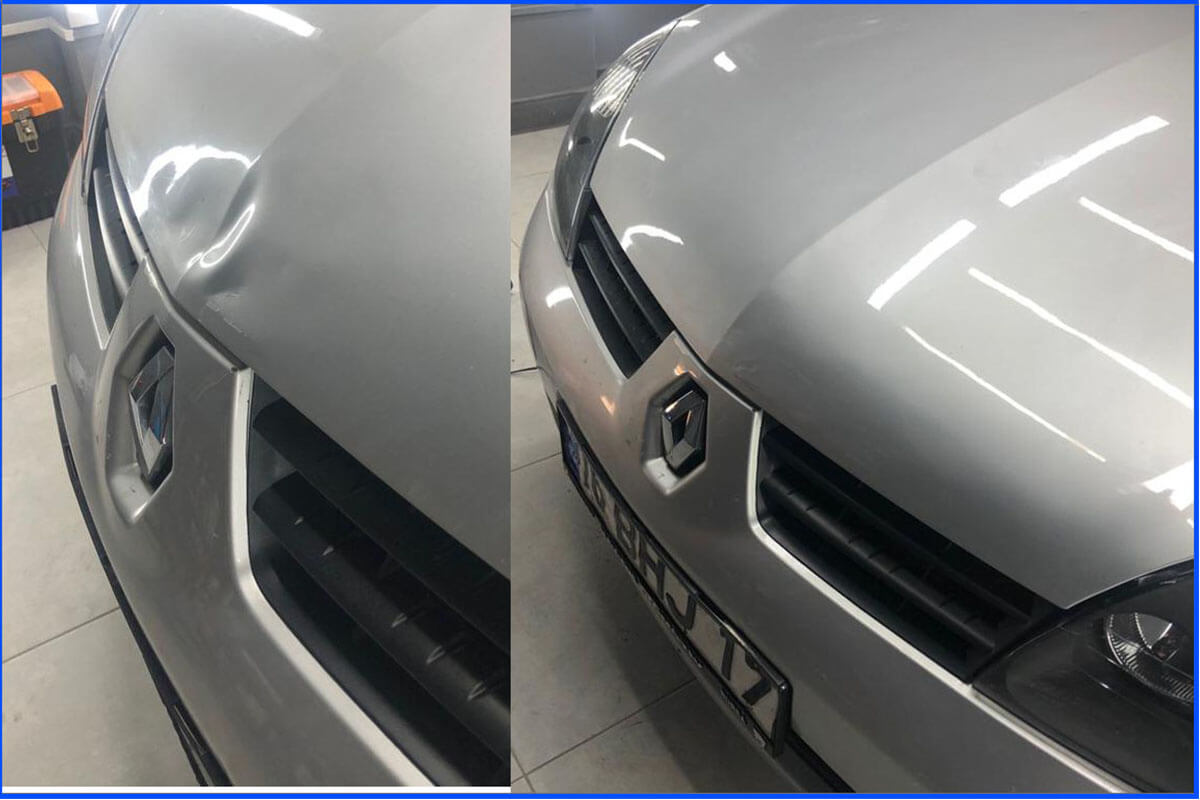 clio boyasız göçük düzeltme